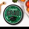 25 Count Green Congrats Grad Round Paper Plates 9 Inch for Graduation Party Themes